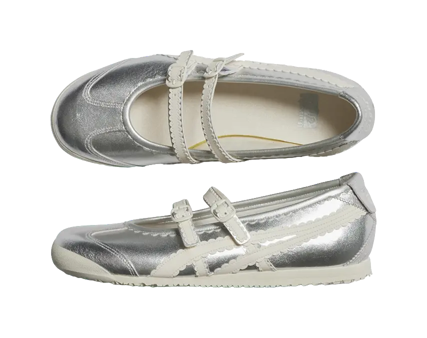 Asics Onitsuka Tiger Mexico 66 Tgrs Silver Cream Womens  vjsneaker.com