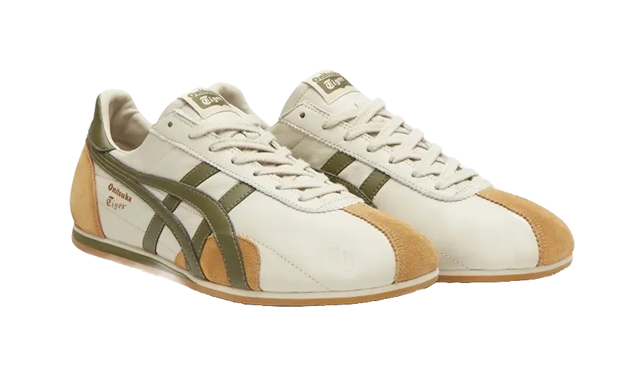 Asics Onitsuka Tiger Runspark Beige Olive Green Mustard Yellow  vjsneaker.com