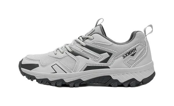 Binary Cushioning, Lightweight, Breathable, Slip Resistant Low Top Outdoor Shoes Mens Microchip Gray 