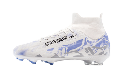 Binary FG Soccer Cleats - Firm Ground Football Boots with Cushioning Lightweight & Abrasion Resistant Unisex White 