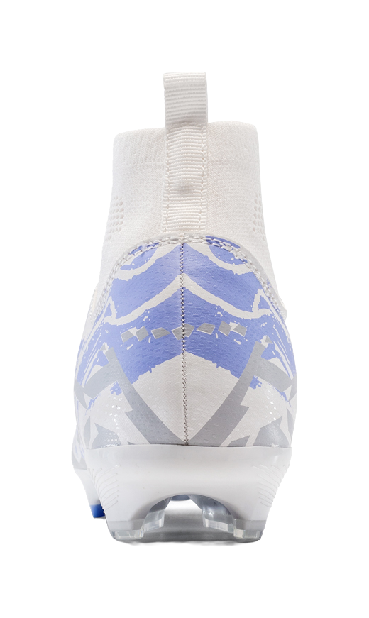 Binary FG Soccer Cleats - Firm Ground Football Boots with Cushioning Lightweight & Abrasion Resistant Unisex White 