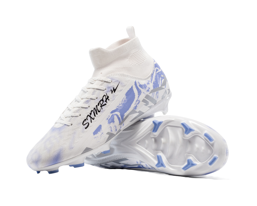 Binary FG Soccer Cleats - Firm Ground Football Boots with Cushioning Lightweight & Abrasion Resistant Unisex White 