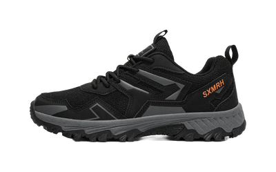 Binary Men's Low-Top Mountaineering Shoes - Shock Absorption Anti-Slip & Lightweight Black 