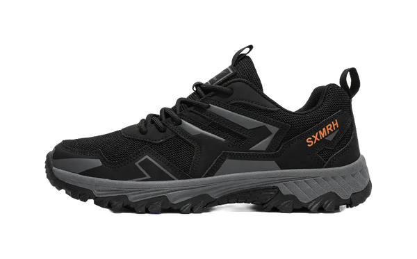Binary Men's Low-Top Mountaineering Shoes - Shock Absorption Anti-Slip & Lightweight Black 