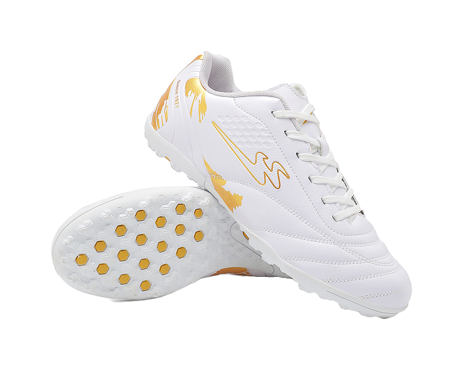 Binary TF Rubber Broken Studs Soccer Shoes Unisex White 