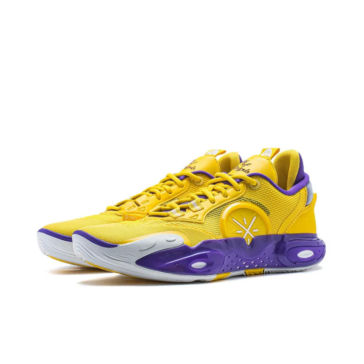 Li-Ning Wade All City 12 Men's Basketball Shoes - Anti-Slip, Wear-Resistant, Lightweight Rebound Yellow Purple