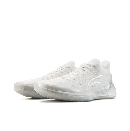 Li-Ning Liren 4 V2 Low "White Pearl" ABAU037-7 - Basketball Shoes Men White Silver