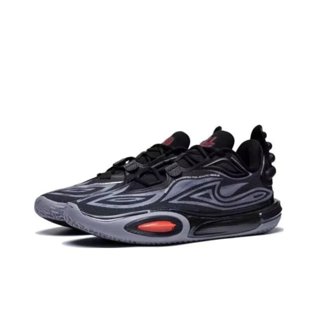 Li-NingWade All City 11 V2 'Blood Fire' Men's Basketball Shoes - Slip & Abrasion Resistant, Black