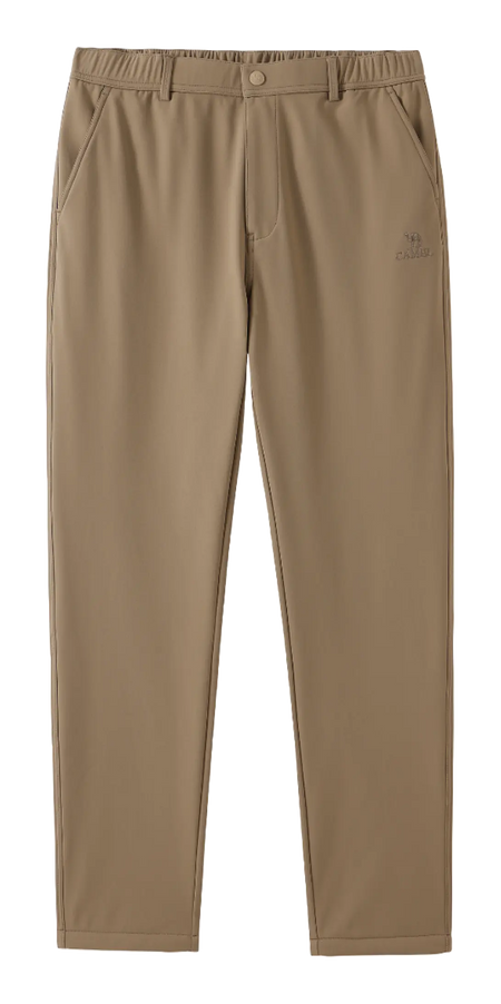CAMEL Mens Winter Thickened And Fleece-Lined Warm Anti-Static Straight Fit Water-Repellent Soft Shell Pants Mens  vjsneaker.com