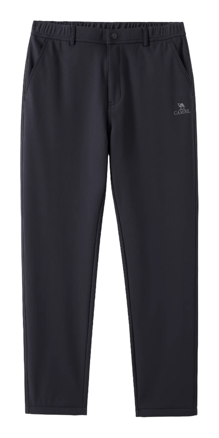 CAMEL Mens Winter Thickened And Fleece-Lined Warm Anti-Static Straight Fit Water-Repellent Soft Shell Pants Mens  vjsneaker.com