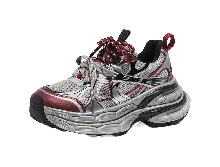 CAMEL Silver Moon Cushioning Slip Resistant Abrasion Resistant Low top Chunky Sneakers Womens  vjsneaker.com