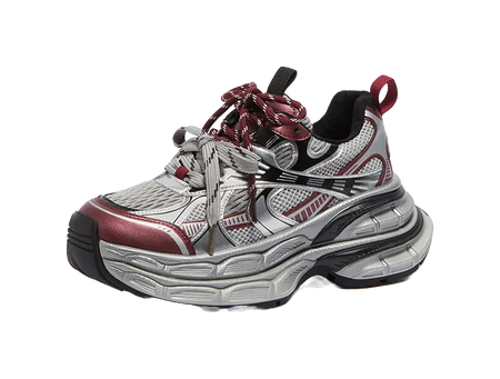 CAMEL Silver Moon Cushioning Slip Resistant Abrasion Resistant Low top Chunky Sneakers Womens  vjsneaker.com