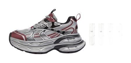 CAMEL Silver Moon Cushioning Slip Resistant Abrasion Resistant Low top Chunky Sneakers Womens  vjsneaker.com