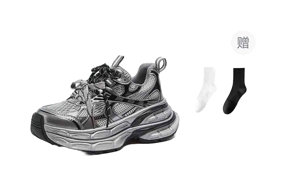 CAMEL Silver Moon Cushioning Slip Resistant Abrasion Resistant Low top Chunky Sneakers Womens  vjsneaker.com