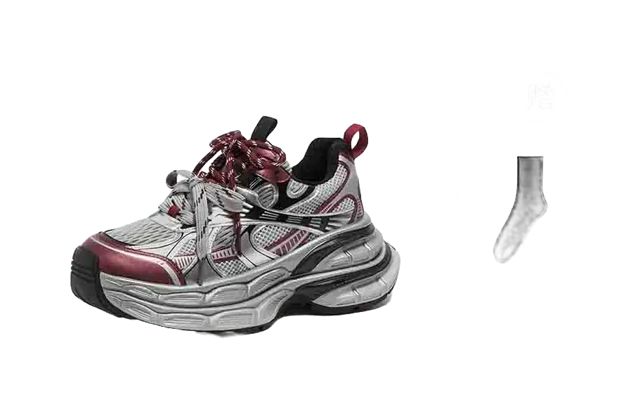 CAMEL Silver Moon Cushioning Slip Resistant Abrasion Resistant Low top Chunky Sneakers Womens  vjsneaker.com