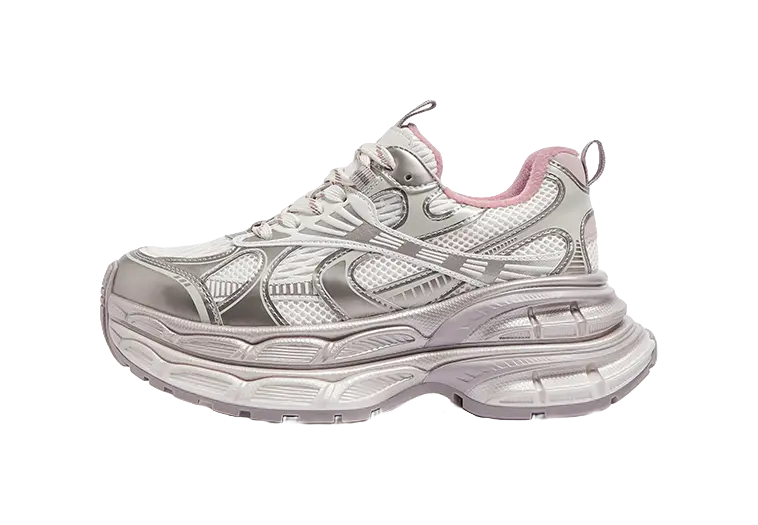 CAMEL Silver Moon Cushioning Slip Resistant Abrasion Resistant Low top Chunky Sneakers Womens  vjsneaker.com