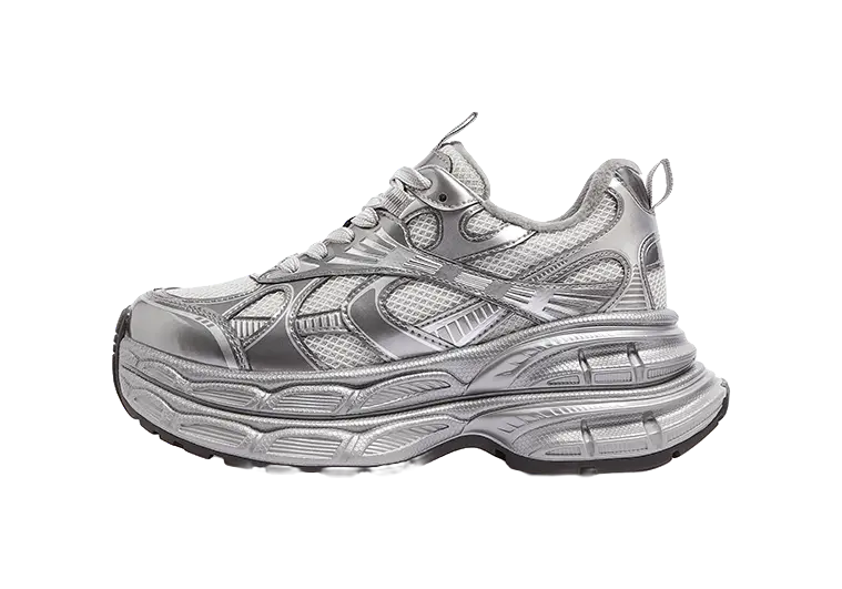 CAMEL Silver Moon Cushioning Slip Resistant Abrasion Resistant Low top Chunky Sneakers Womens  vjsneaker.com