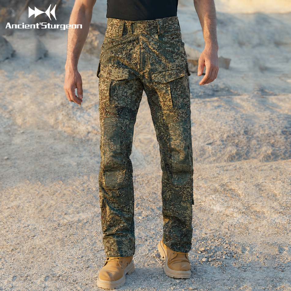 AncientSturgeon Hunting Pants "Phantom Black / Misty Green" SG25015 - Tactical Outdoor Hunting Pants Unisex Phantom Black Misty Green