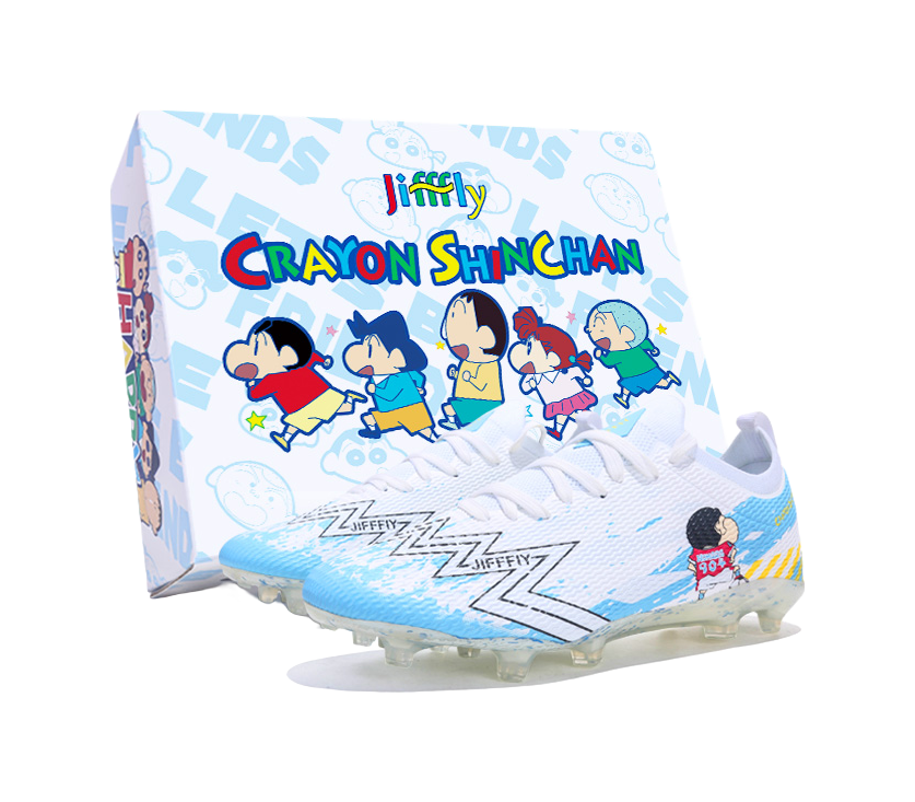 Crayon Shinchan x Jifffly FG Firm Ground Cushioning Abrasion Resistant Impact Resistant Lightweight Soccer Shoes Unisex 