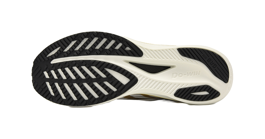 DO-WIN Anti-Slip And Wear-Resistant Breathable Low-Top Foot Arch Carbon Plate Marathon Running Shoes Unisex Ecru Gold 