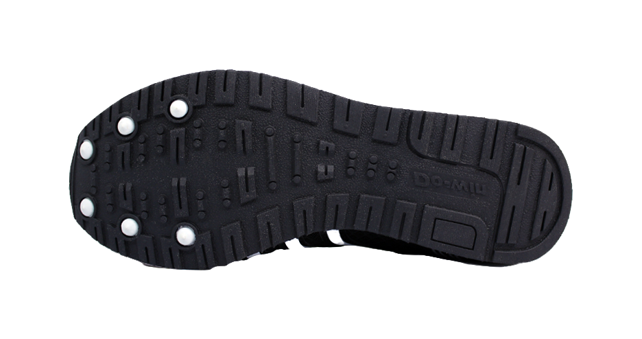 DO WIN Cushioned Slip Resistant Abrasion Resistant Breathable Low Top Running Shoes Unisex Black 