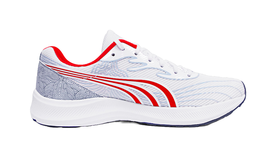 DO-WIN Journey To The Second Generation Durable Breathable Low-Top Running Shoes Unisex White Red 