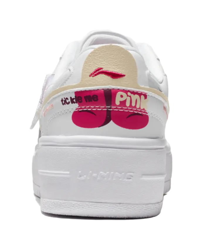 Disney X LINING Cheese Skateboard Shoes Women's Low top White 