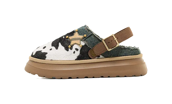 Disney x OLD ORDER Rubber Sole Abrasion Resistant Slip Resistant Closed Toe Slippers Unisex Black White Blue  VJSNEAKER