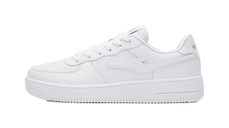 Erke Air Force One Abrasion Resistant Breathable Low top Skateboard Shoes Mens White Silver  vjsneaker.com