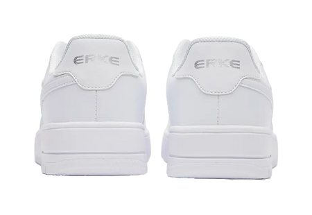 Erke Air Force One Abrasion Resistant Breathable Low top Skateboard Shoes Mens White Silver  vjsneaker.com