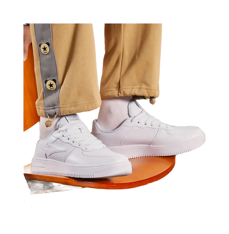 Erke Air Force One Abrasion Resistant Breathable Low top Skateboard Shoes Mens White Silver  vjsneaker.com
