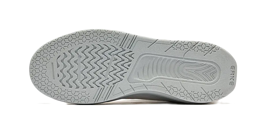 Erke Anti-Slip And Wear-Resistant Breathable Low-Top Skateboard Shoes Men's Microcrystal White Brown Stone 