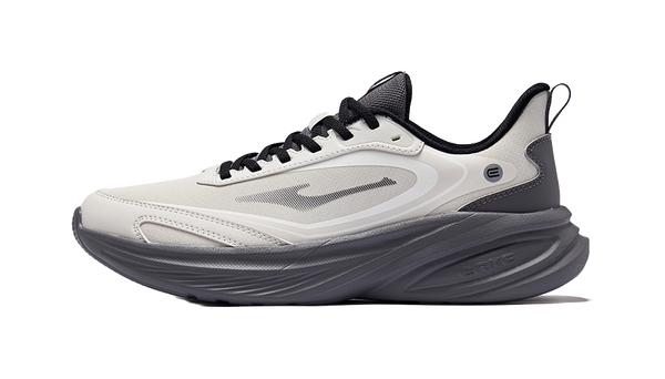 Erke Cushioning Lightweight Rebound Low top Training City Commute Running Shoes Men's Wild Gray Silent Gray 