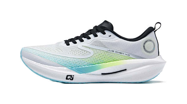 Erke Cushioning Rebound Low Top Physical Fitness Test Physical Exam Running Shoes Men's White Neon Green 