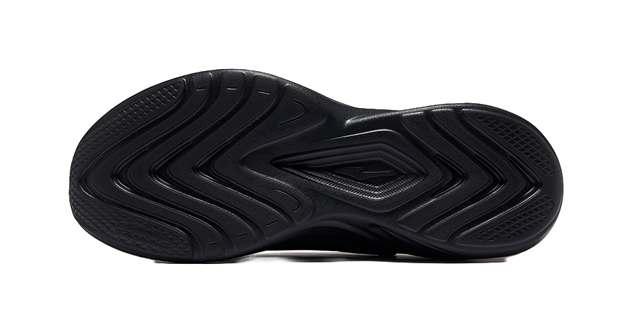 Erke Cushioning, Slip Resistant, Lightweight Low top Training City Commute Running Shoes Men's Jet Black 