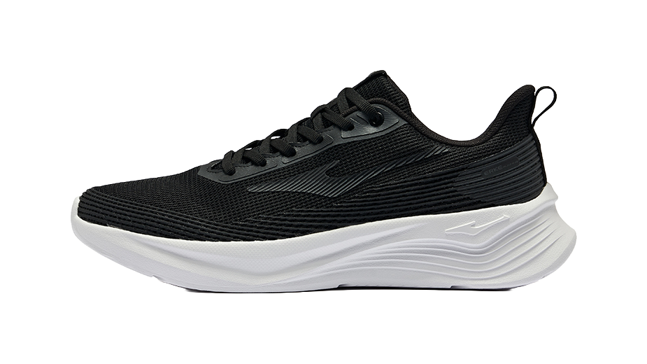 Erke Cushioning, Wear Resistant Low top Casual Running Shoes Men's Jet Black 