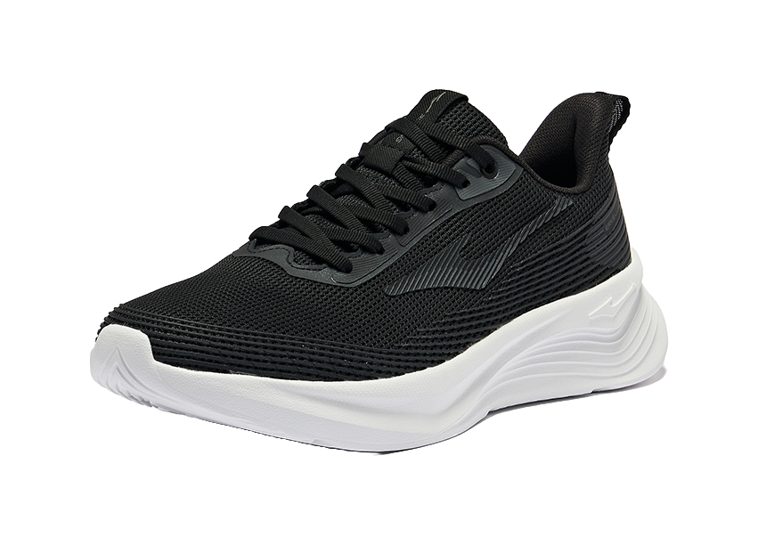 Erke Cushioning, Wear Resistant Low top Casual Running Shoes Men's Jet Black 
