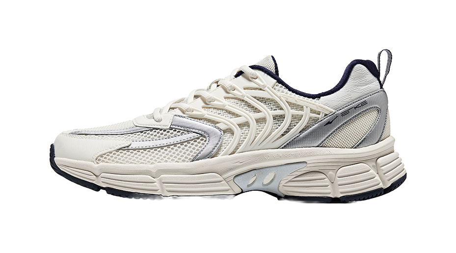 Erke Fishbone Low top Casual Shoes Men's White Blue 