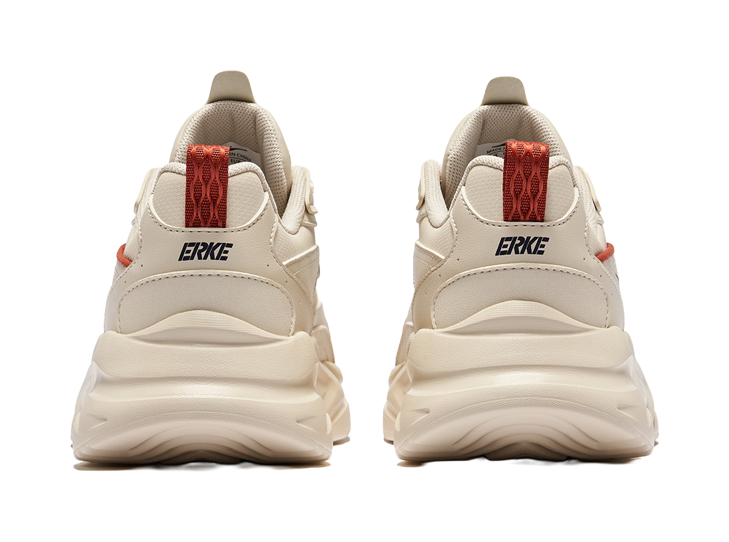 Erke Kawayuki Cushioning Abrasion Resistant Lightweight Low top Casual Shoes Men's Beige 