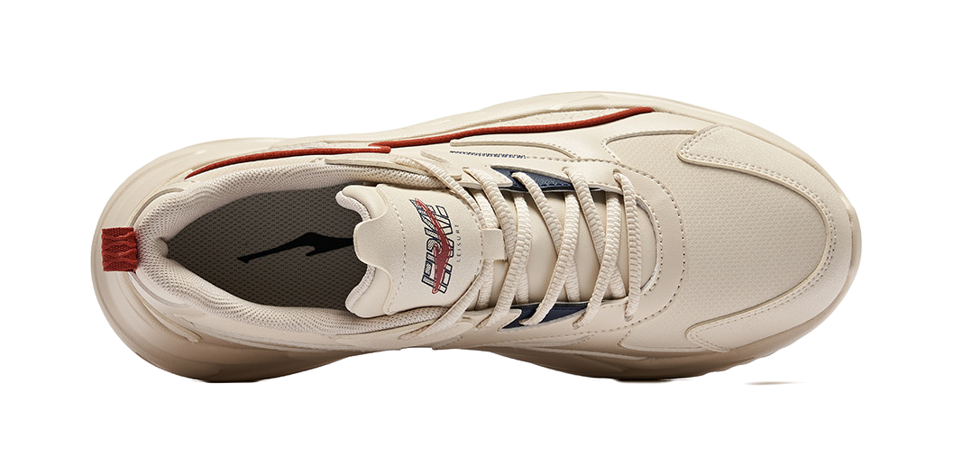 Erke Kawayuki Cushioning Abrasion Resistant Lightweight Low top Casual Shoes Men's Beige 