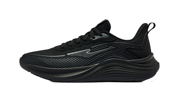 Erke Light Speed Cushioning And Breathable Low top Running Shoes Men's Jet Black 