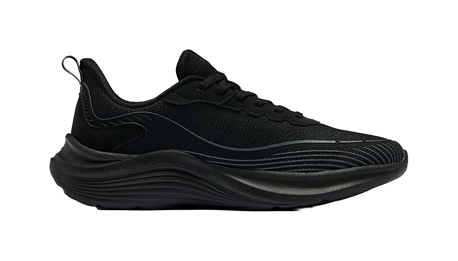 Erke Light Speed Cushioning And Breathable Low top Running Shoes Men's Jet Black 