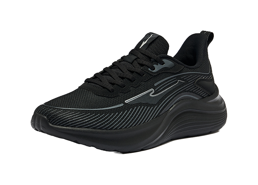 Erke Light Speed Cushioning And Breathable Low top Running Shoes Men's Jet Black 