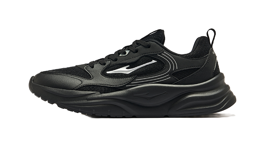 Erke Phantom 1.0 Slip Resistant Abrasion Resistant Low top Casual Shoes Mens Black 