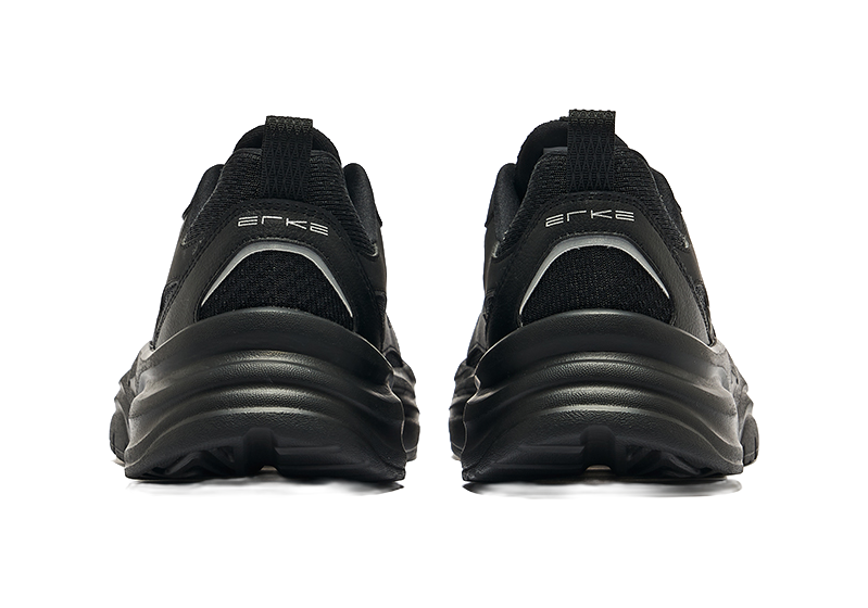 Erke Phantom 1.0 Slip Resistant Abrasion Resistant Low top Casual Shoes Mens Black 