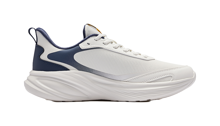 Erke Running Shoes Men's Low top Microcrystal White Gray Ink Blue 