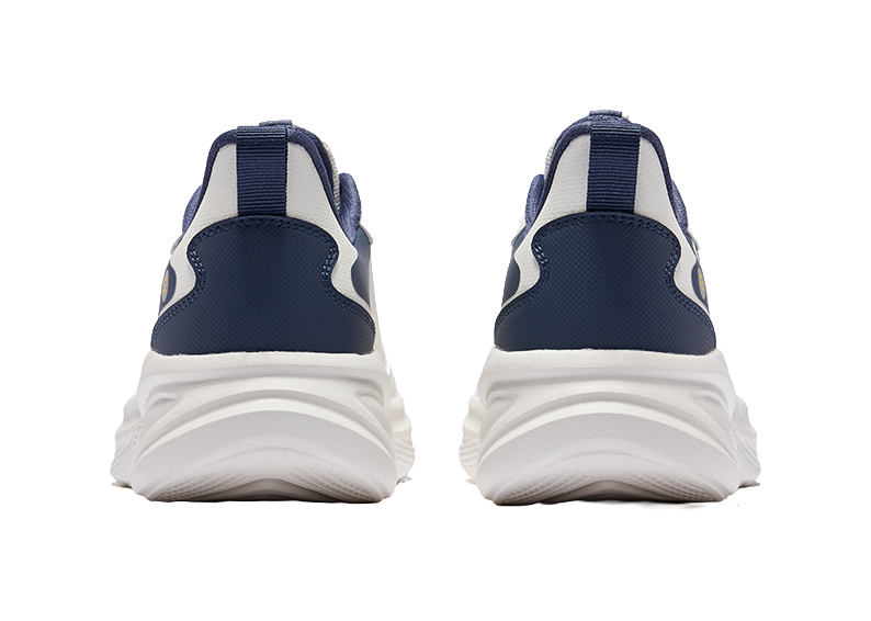 Erke Running Shoes Men's Low top Microcrystal White Gray Ink Blue 