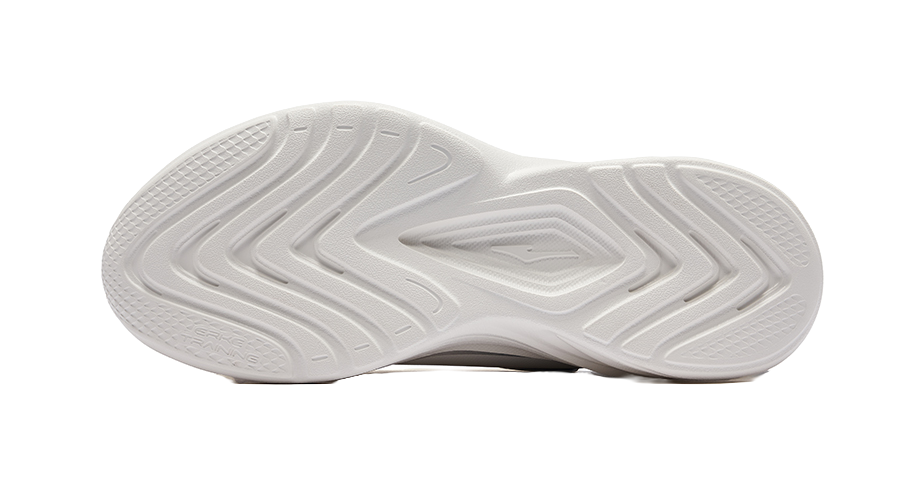 Erke Running Shoes Men's Low top Microcrystal White Gray Ink Blue 