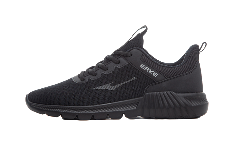 Erke Shock Absorbers Slip Resistant Abrasion Resistant Low top Sports Casual Shoes Men's Black 