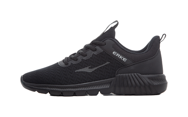 Erke Shock Absorbers Slip Resistant Abrasion Resistant Low top Sports Casual Shoes Men's Black 